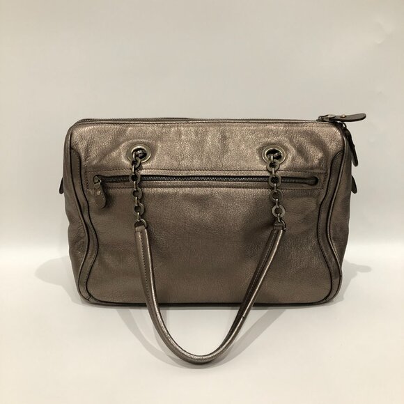 #7 Ferragamo Metallic Shoulder Bag Sku# 85477 (Gently Used) - Picture 2 of 16